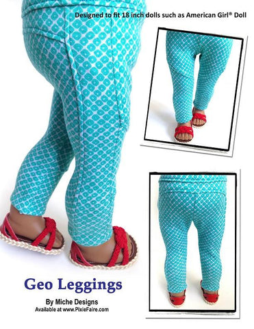 Miche Designs 18 Inch Modern Geo Leggings 18" Doll Clothes larougetdelisle