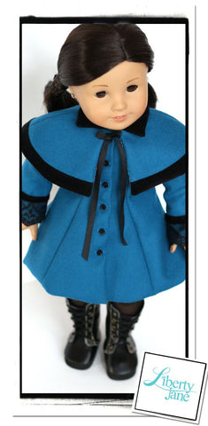 Liberty Jane 18 Inch Modern Ginza Girl Coat and Capelet 18" Doll Clothes Pattern larougetdelisle