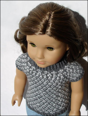 Qute Knitting Gwen Slip Stitch Turtleneck With Cap Sleeves Knitting Pattern larougetdelisle