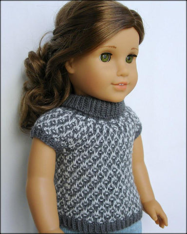Qute Knitting Gwen Slip Stitch Turtleneck With Cap Sleeves Knitting Pattern larougetdelisle