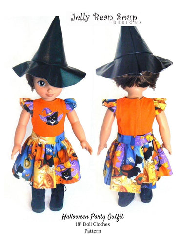 Jelly Bean Soup Designs 18 Inch Modern Halloween Party 18" Doll Clothes Pattern larougetdelisle