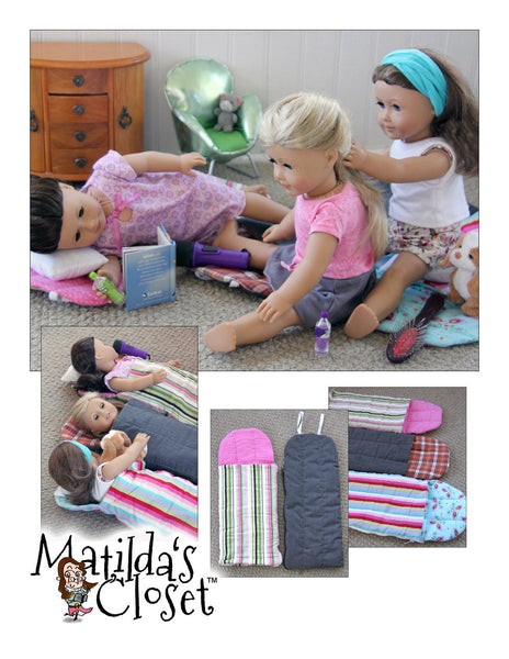 Matildas Closet Happy Campers Sleeping Bags Doll Clothes ...