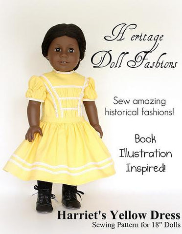 Heritage Doll Fashions 18 Inch Historical 1864 School Dress 18" Doll Clothes Pattern larougetdelisle