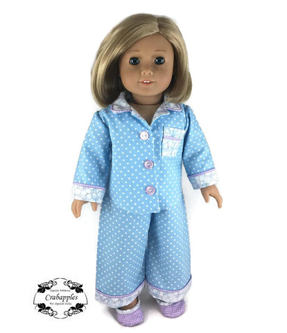 Crabapples 18 Inch Modern Pajama Party 18" Doll Clothes Pattern larougetdelisle