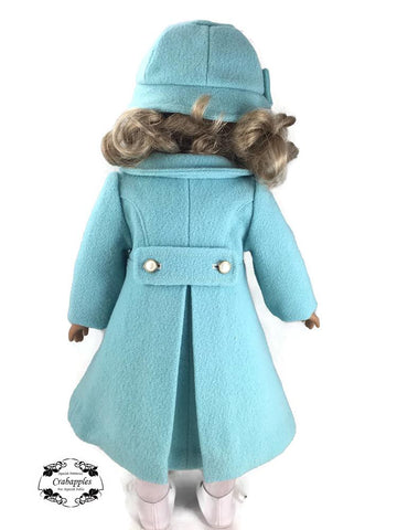 Crabapples 18 Inch Modern Classic Coat and Hat 18" Doll Clothes Pattern larougetdelisle