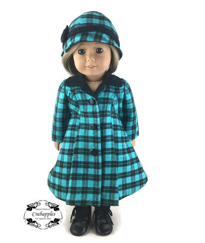 Crabapples 18 Inch Modern Classic Coat and Classic Hat Bundle 18" Doll Clothes Pattern larougetdelisle