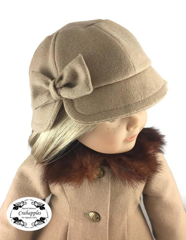 Crabapples 18 Inch Modern Classic Coat and Hat 18" Doll Clothes Pattern larougetdelisle