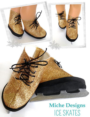 Miche Designs Shoes Ice Skates 18" Doll Shoes larougetdelisle