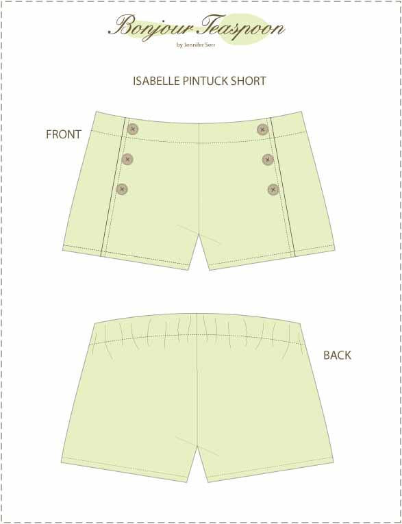 Isabelle Pintuck Short Girls Pattern PDF Pattern Download