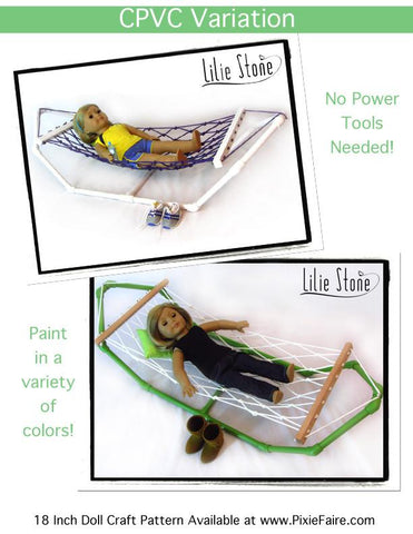 Lilie Stone 18 Inch Modern Island Breeze Hammock 18" Doll Furniture larougetdelisle