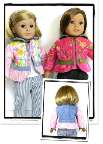 Jelly Bean Soup Designs 18 Inch Modern Cute as a Button Jacket 18" Doll Clothes larougetdelisle