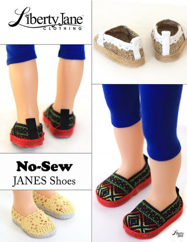 Liberty Jane Journey Girl No Sew JANES Shoe Pattern for Journey Girls Dolls larougetdelisle