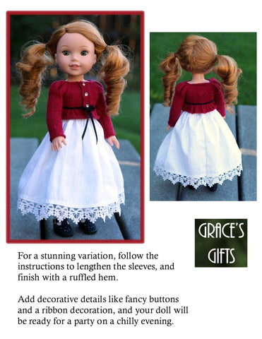 Grace's Gifts WellieWishers Just Like Lizzy Knitting Pattern for 14.5" Dolls larougetdelisle