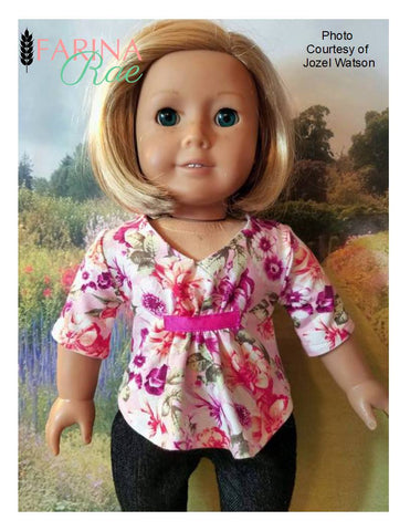 Farina Rae 18 Inch Modern Francie Top 18" Doll Clothes Pattern larougetdelisle
