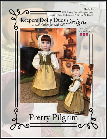 Keepers Dolly Duds Designs A Girl For All Time Pretty Pilgrim Pattern For A Girl For All Time Dolls larougetdelisle