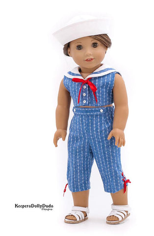 Keepers Dolly Duds Designs 18 Inch Historical Setting Sail 18" Doll Clothes Pattern larougetdelisle