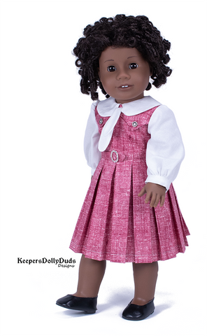 Keepers Dolly Duds Designs 18 Inch Historical Library Assistant 18" Doll Clothes Pattern larougetdelisle