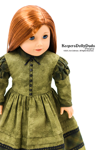 Keepers Dolly Duds Designs 18 Inch Historical Beth 18" Doll Clothes Pattern larougetdelisle