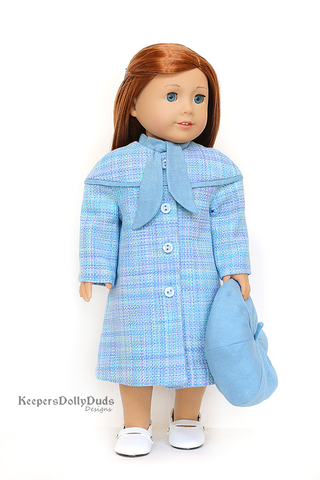 Keepers Dolly Duds Designs 18 Inch Historical Classy Yoke Coat and Tam 18" Doll Clothes Pattern larougetdelisle