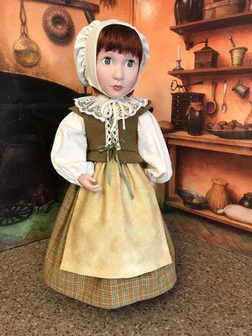 Keepers Dolly Duds Designs A Girl For All Time Pretty Pilgrim Pattern For A Girl For All Time Dolls larougetdelisle