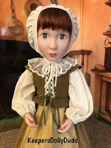 Keepers Dolly Duds Designs A Girl For All Time Pretty Pilgrim Pattern For A Girl For All Time Dolls larougetdelisle