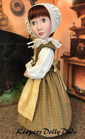 Keepers Dolly Duds Designs A Girl For All Time Pretty Pilgrim Pattern For A Girl For All Time Dolls larougetdelisle