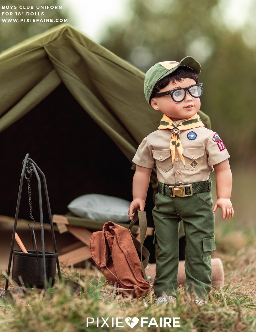 boy doll with glasses