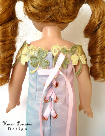 Karen Lorraine Design WellieWishers Iris Dress 13-14.5 Inch Doll Clothes Pattern larougetdelisle