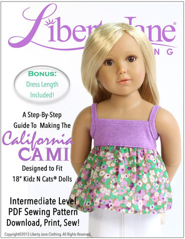 Liberty Jane Kidz n Cats California Cami for Kidz N Cats Dolls larougetdelisle