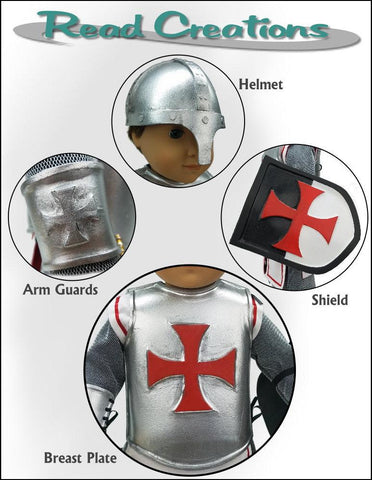 Read Creations 18 Inch Historical Knight's Armor 18" Doll Clothes Pattern larougetdelisle