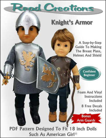 Read Creations 18 Inch Historical Knight's Armor 18" Doll Clothes Pattern larougetdelisle