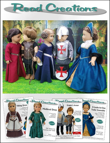 Read Creations 18 Inch Historical Knight's Garment 18" Doll Clothes Pattern larougetdelisle