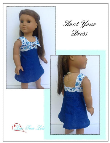 Love From Lola 18 Inch Modern Knot Your Dress 18" Doll Clothes Pattern larougetdelisle