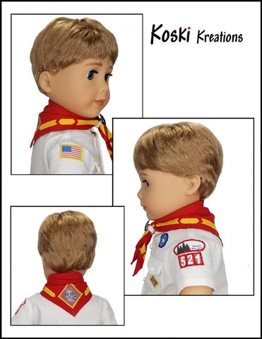 Koski Kreations 18 Inch Modern Boys Club Uniform 18" Doll Clothes Pattern larougetdelisle