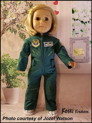 Koski Kreations 18 Inch Modern Flight Suit 18" Doll Clothes Pattern larougetdelisle