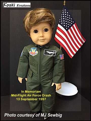 Koski Kreations 18 Inch Modern Flight Suit 18" Doll Clothes Pattern larougetdelisle