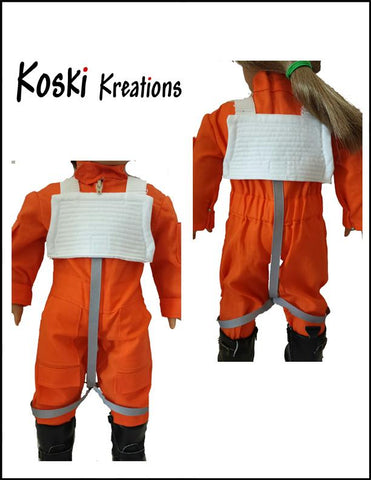 Koski Kreations 18 Inch Modern Galactic Pilot 18" Doll Clothes Pattern larougetdelisle