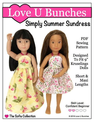 Love U Bunches Kruselings Simply Summer Sundress Pattern for Kruselings Dolls larougetdelisle