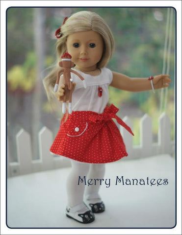 Merry Manatees 18 Inch Modern Life's a Beach Skirt 18" Doll Clothes larougetdelisle