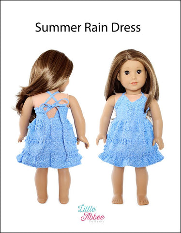 Little Abbee 18 Inch Modern Summer Rain Dress 18" Doll Clothes Pattern larougetdelisle