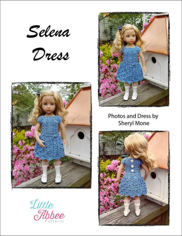 Little Abbee Little Darling Selena Dress Pattern for Little Darling Dolls larougetdelisle