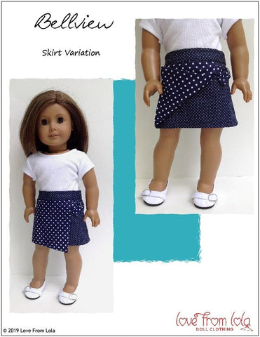 Love From Lola 18 Inch Modern Bellview Dress and Romper 18" Doll Clothes Pattern larougetdelisle