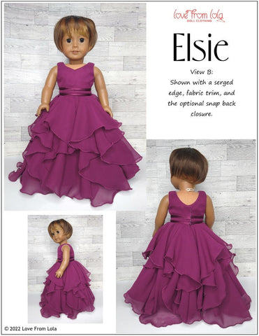 Love From Lola 18 Inch Modern Elsie 18" Doll Clothes Pattern larougetdelisle