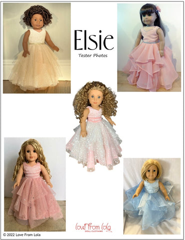 Love From Lola 18 Inch Modern Elsie 18" Doll Clothes Pattern larougetdelisle