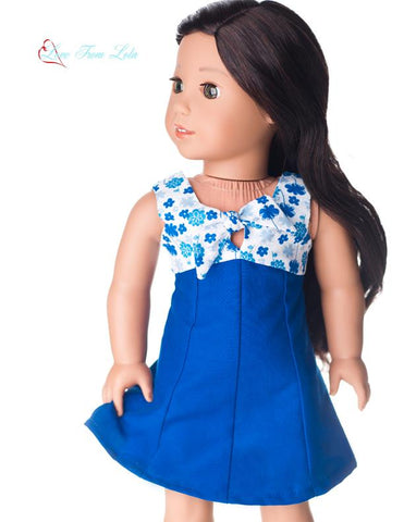 Love From Lola 18 Inch Modern Knot Your Dress 18" Doll Clothes Pattern larougetdelisle