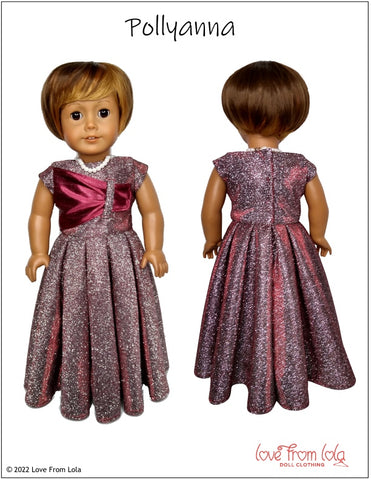 Love From Lola 18 Inch Modern Pollyanna 18" Doll Clothes Pattern larougetdelisle