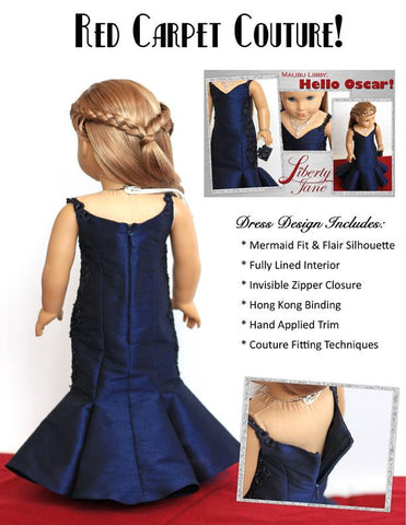 Liberty Jane 18 Inch Modern Hello Oscar Dress 18" Doll Clothes Pattern larougetdelisle