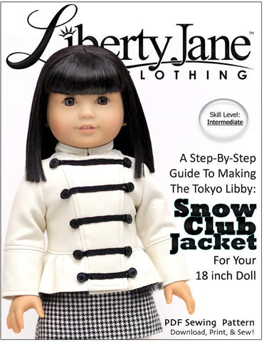 Liberty Jane 18 Inch Modern Snow Club Jacket 18" Dolls Pattern larougetdelisle