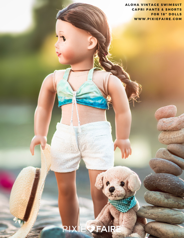 Liberty Jane 18 Inch Modern Capri and Shorts 18" Doll Clothes Pattern larougetdelisle