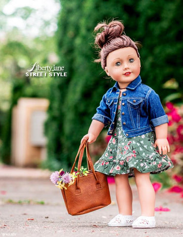 Liberty Jane 18 Inch Modern Denim Jacket 18" Doll Clothes Pattern larougetdelisle